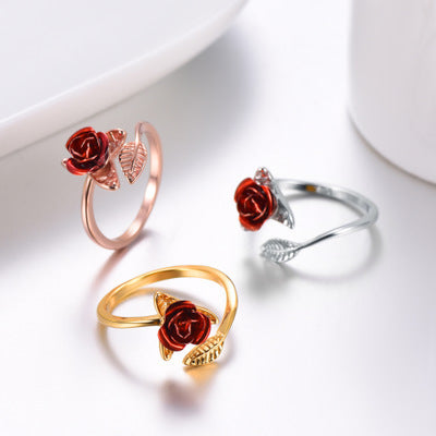 Gold Plated Ring With Roses